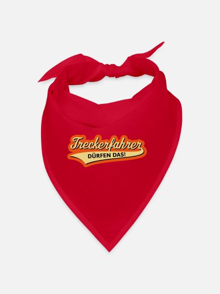 Treckerfahrer Dürfen Das! (Trecker, Traktor, 3CV4) - Bandana - Rot - Vorne