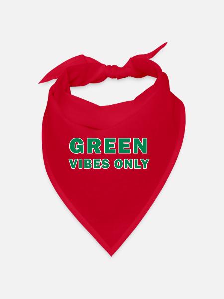 Nur grüne Vibes - Bandana - Rot - Vorne