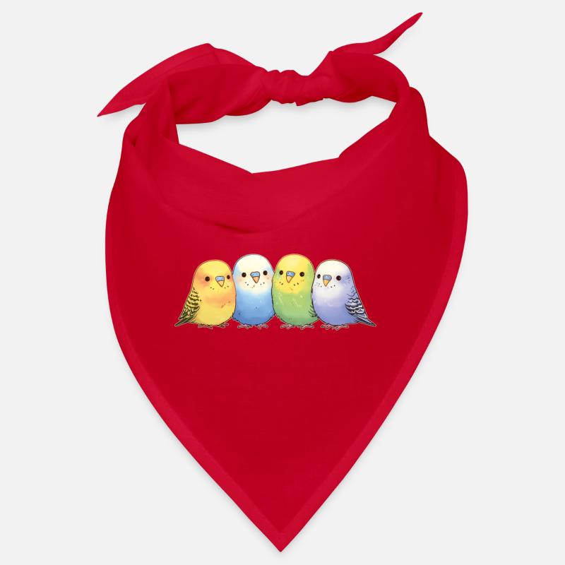Groupe de perruches ondulées Bandana