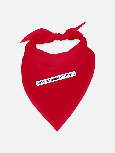 100 Prozent weihnachtsfest - Bandana - Rot - Vorne