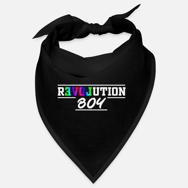 Graphique texte de la fierté arc-en-ciel de Revolution Boy Bandana
