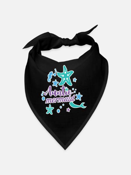 Auntie Mermaid - Bandana - black - Front
