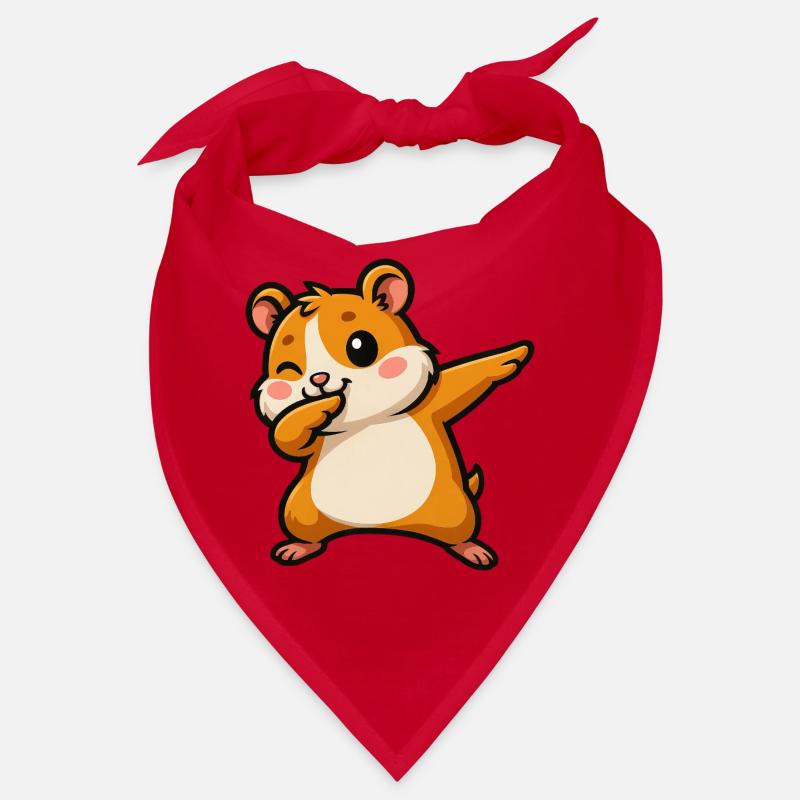 Cute Hamster Guinea Pig Dabbing Cartoon Bandana