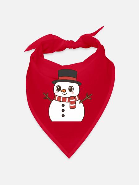 Schneemann - Bandana - Rot - Vorne