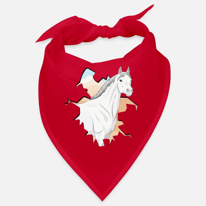 La tête d'un cheval Abbayan devant un désert Bandana