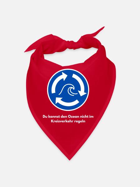 Du kannst den Ozean nicht im... (Maritimes Shirt) - Bandana - Rot - Vorne