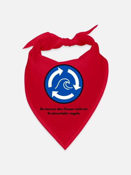 Du kannst den Ozean nicht im... (Maritimes Shirt) - Bandana - Rot - Vorne