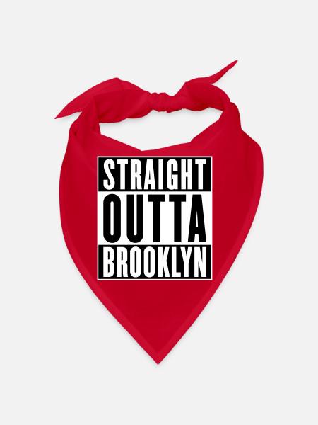 Tout droit sorti de Brooklyn (couleurs changeantes) - Bandana - rouge - Devant