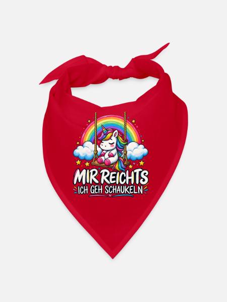 Mir reicht’s – Ich geh schaukeln - Bandana - Rot - Vorne