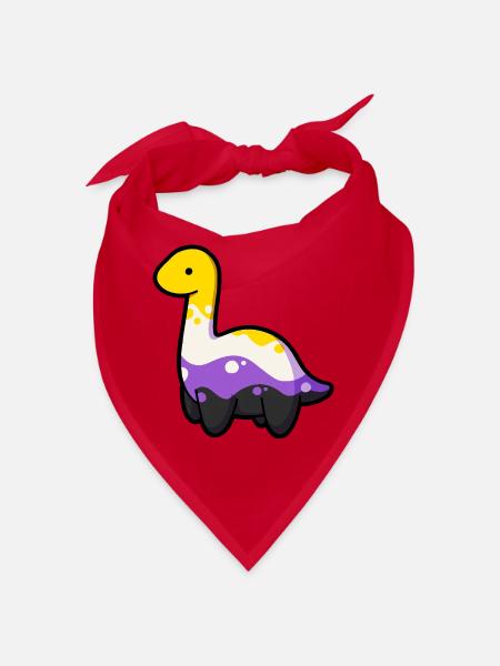 Hugadino – Pride-Lonk, nicht-binär - Bandana - Rot - Vorne