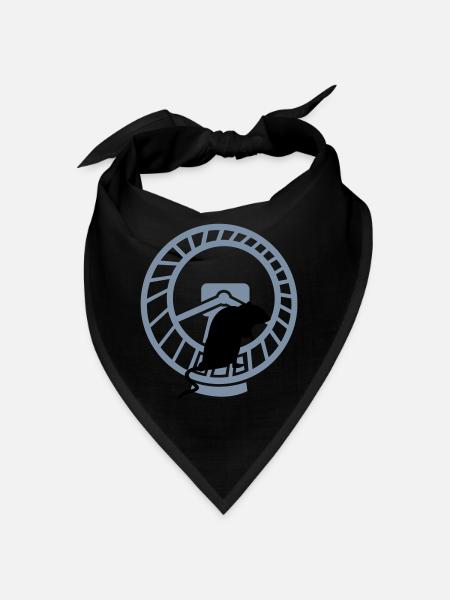 Ratte im Hamsterrad / rat in a wheel (2c) - Bandana - Rot - Vorne