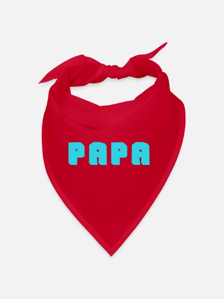 PAPA. VATERTAG. FROHER VATERTAG. ALLES GUTE ZUM GEBURTSTAG. - Bandana - Rot - Vorne