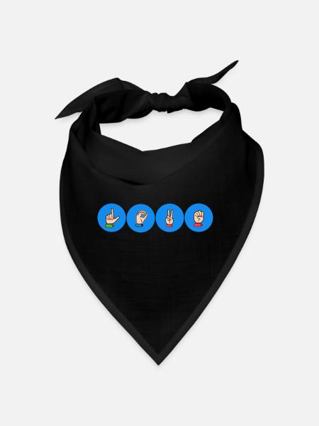 Glyphes de signes de main d’amour - Bandana - rouge