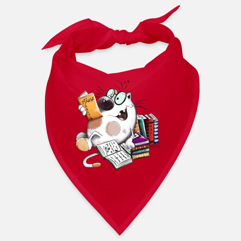 Chat avec livre Bandana