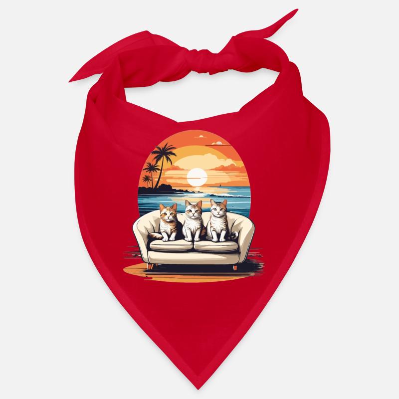Katzen am Meer Bandana