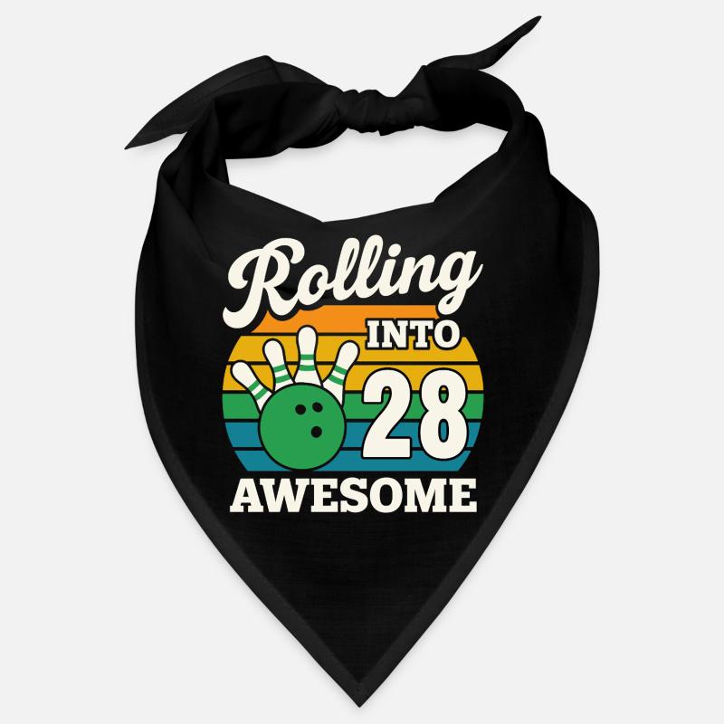 Bowling 28th Birthday Celebration Graphic Bandana