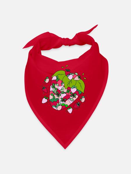 Fruchtige Erdbeeren - Bandana - Rot - Vorne