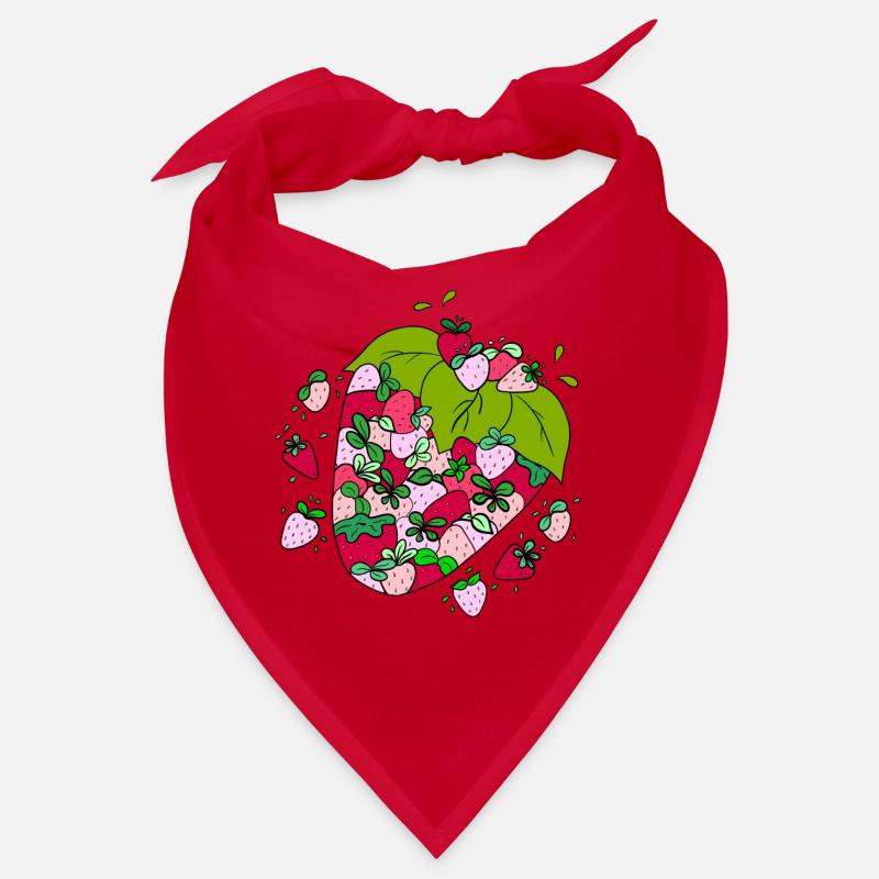 Fruchtige Erdbeeren - Bandana - Rot