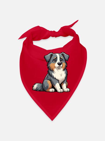 Australian Shepherd Aussie Aussiebesitzer Aussies - Bandana - Rot - Vorne
