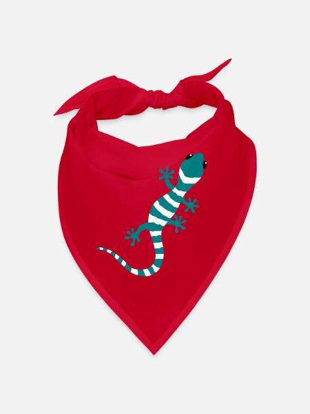 Gecko Salamander Lizard Reptile cadeau d'escalade - Bandana - rouge - Devant