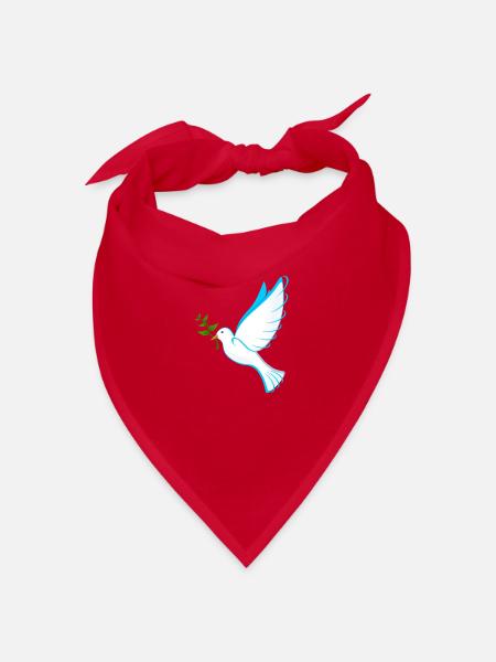 Dove of Peace - Bandana - red - Front