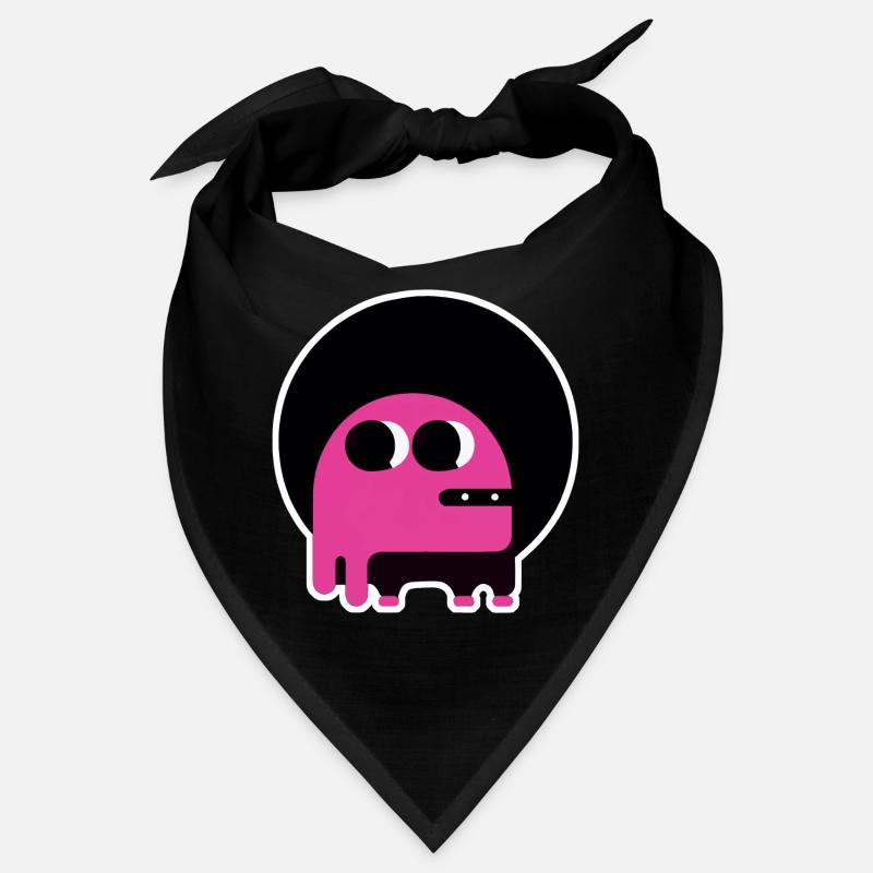 Monstre afro rose mignon | Créature rétro funky Bandana