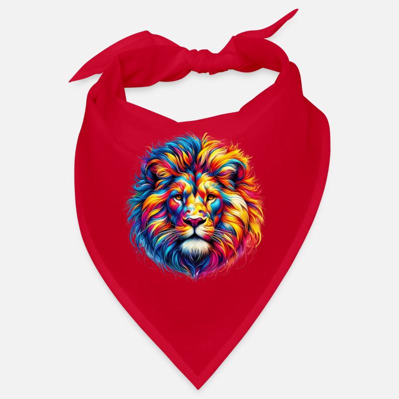 Löwe - Bandana - Rot