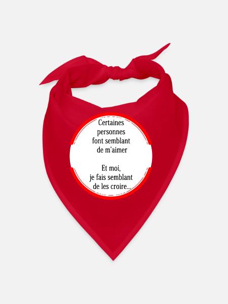 Manche Leute geben vor, mich zu lieben - Bandana - Rot - Vorne