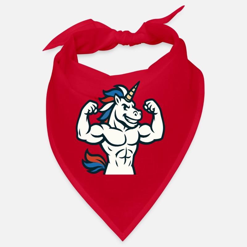 Muscle Unicorn Gym Mascot Power Flex Design Bandana