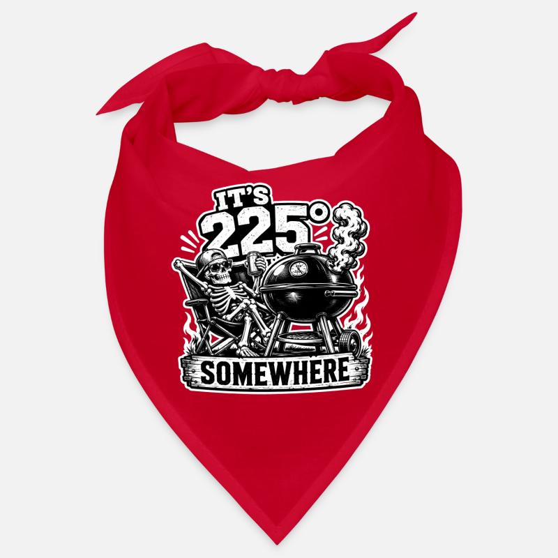 It's 225° Somewhere BBQ Grill Skelett Bandana