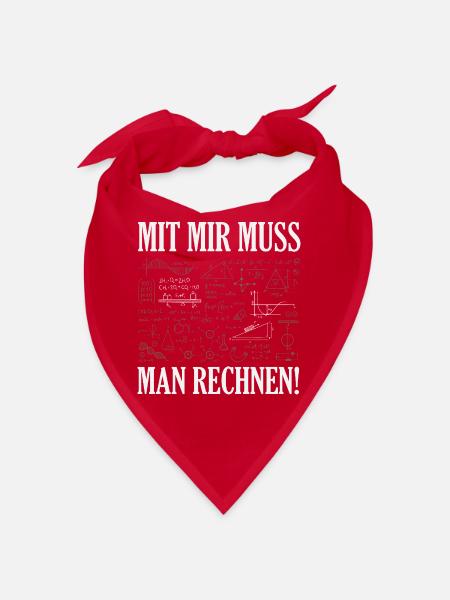 Mit Mir Muss Man Rechnen - Bandana - Rot - Vorne