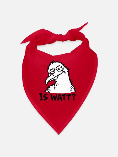 IS WATT? – Misstrauische Möwe - Bandana - Rot - Vorne