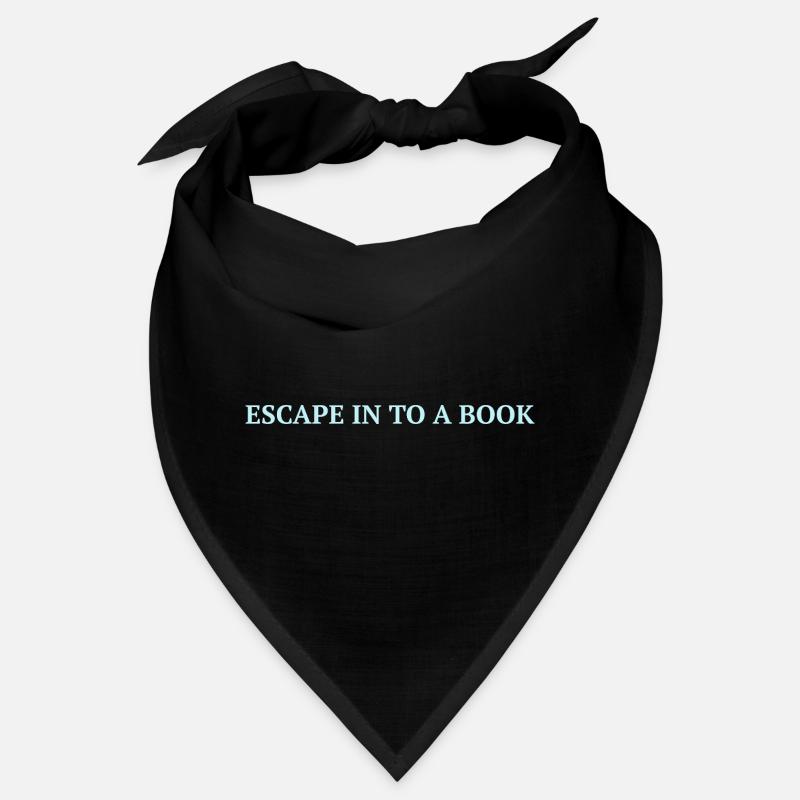 Escape in to a book - Isblåt statement  Bandana
