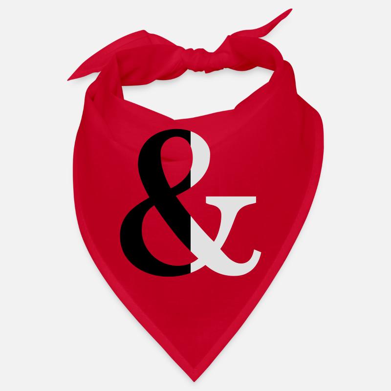 Esperluette bicolore signe icône cadeau idée - Bandana - rouge