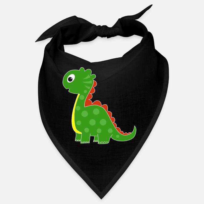 Dino vert avec des points lumineux Bandana