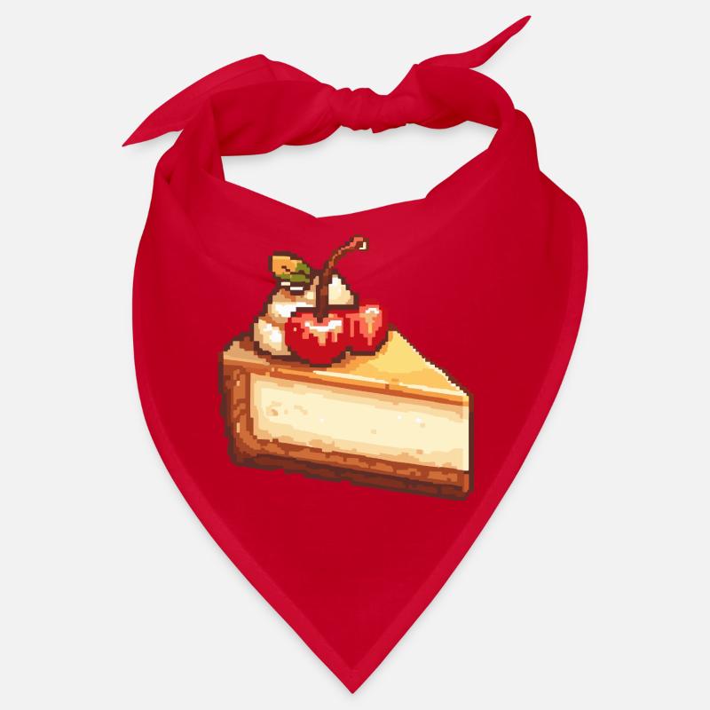 Pixel Cheesecake with Cherry Bandana