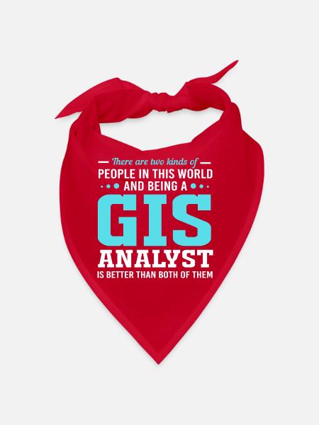 GIS-Analyst Kartografie Geografie Geography - Bandana - Rot - Vorne