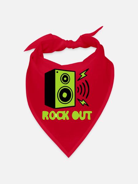 Rock Out Lautsprecher Icon - Bandana - Rot - Vorne