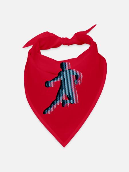 HANDBALL Streifenraster 3C - Bandana - Rot - Vorne