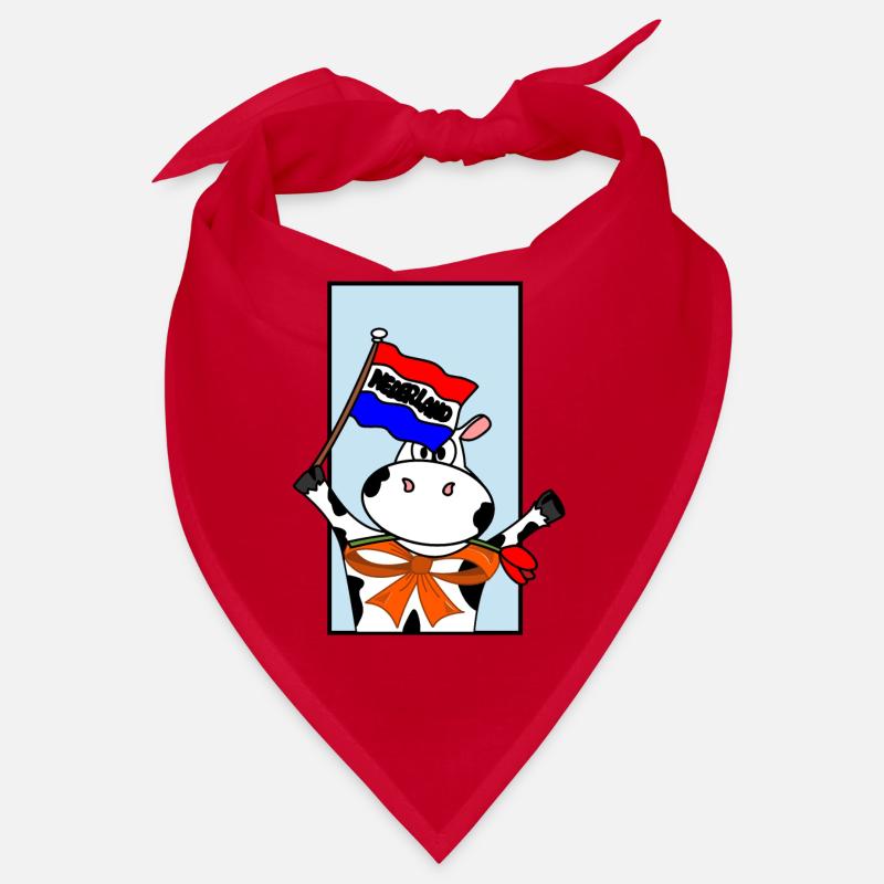 Kuh mit niederländischer Flagge Bandana
