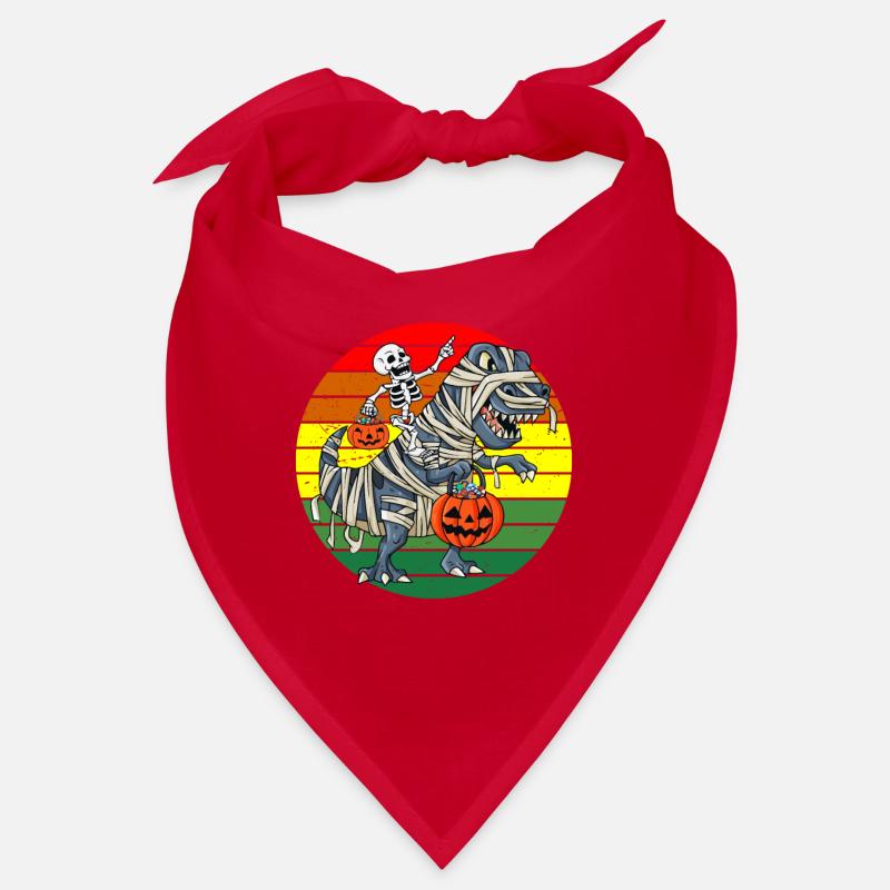 Skeleton Riding Mom Dinosaur Bandana