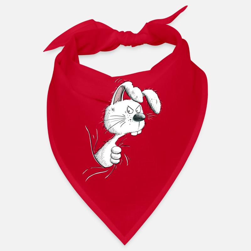 Grumpy White Nope Bunny I Bunny Motif Rabbit Bandana