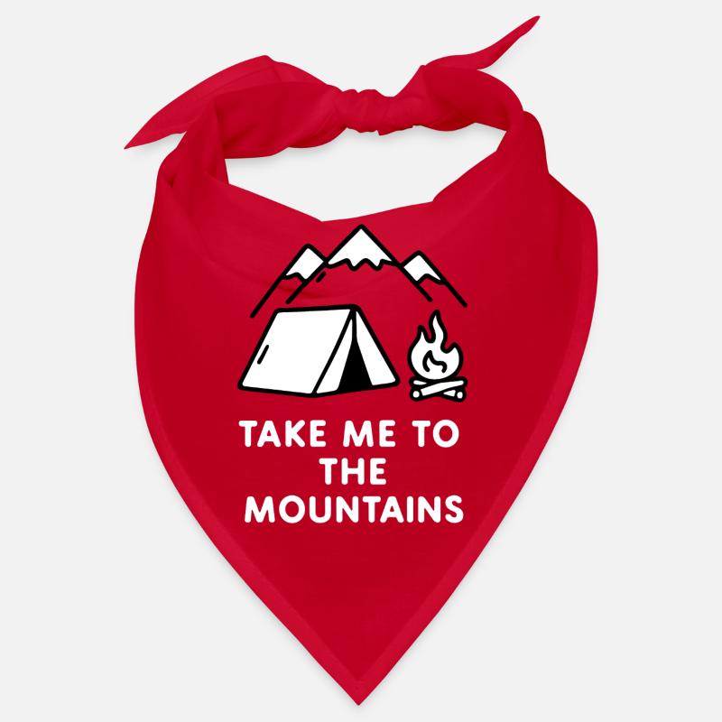 Mountain camping fire evening Bandana