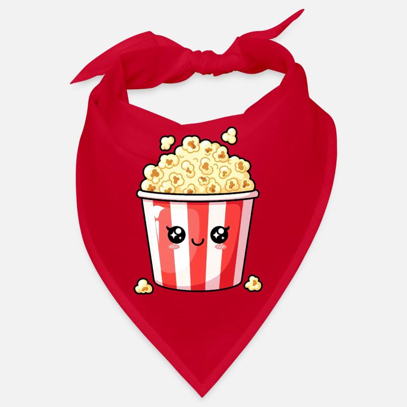 Seau à pop-corn Kawaii - Bandana - rouge