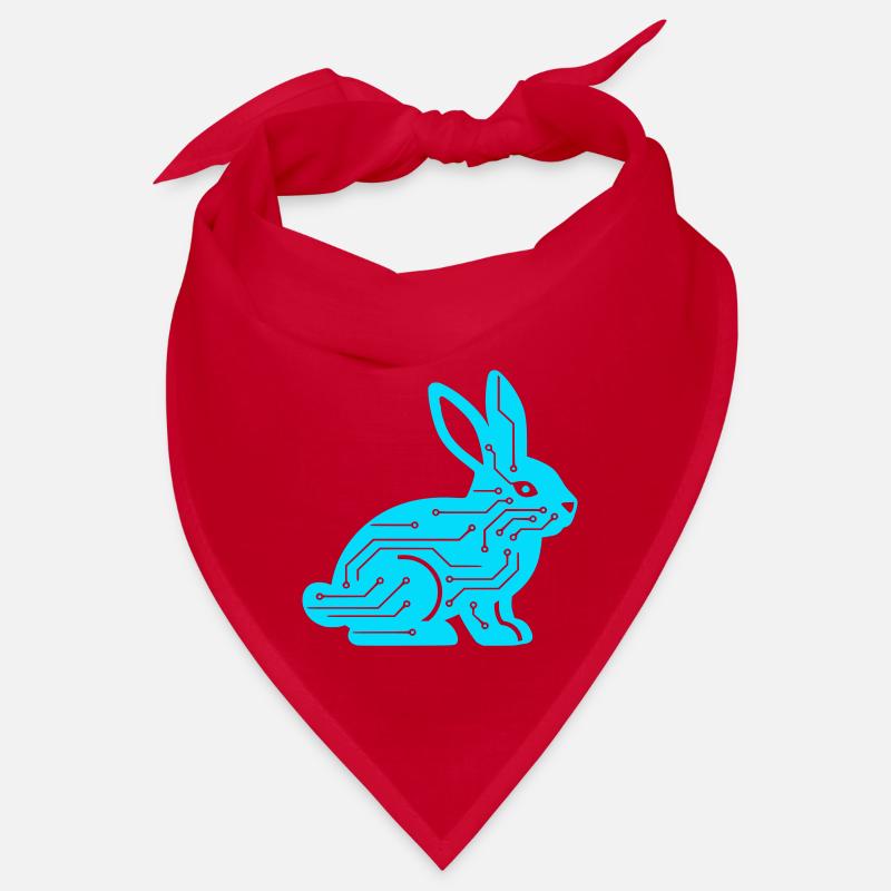 Cyber Rabbit Circuit Board Tech Vector Bandana