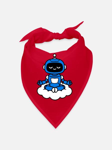 AI Human Fan Club Schwebender Roboter - Bandana - Rot