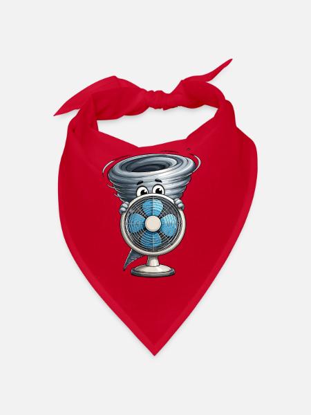 Tornado mit Ventilator - Bandana - Rot - Vorne