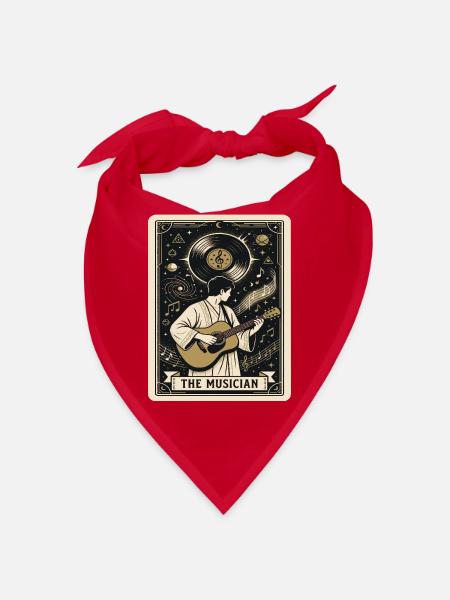 Der Musiker im Kosmos - Bandana - Rot - Vorne