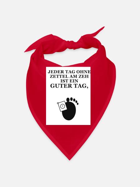 Zettel am Zeh: Jeder Tag Ohne Zettel - Bandana - Rot - Vorne