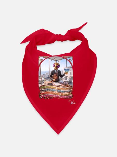Heuschrecke JOGUE Personalreferent HR Büro Pop Art - Bandana - Rot - Vorne